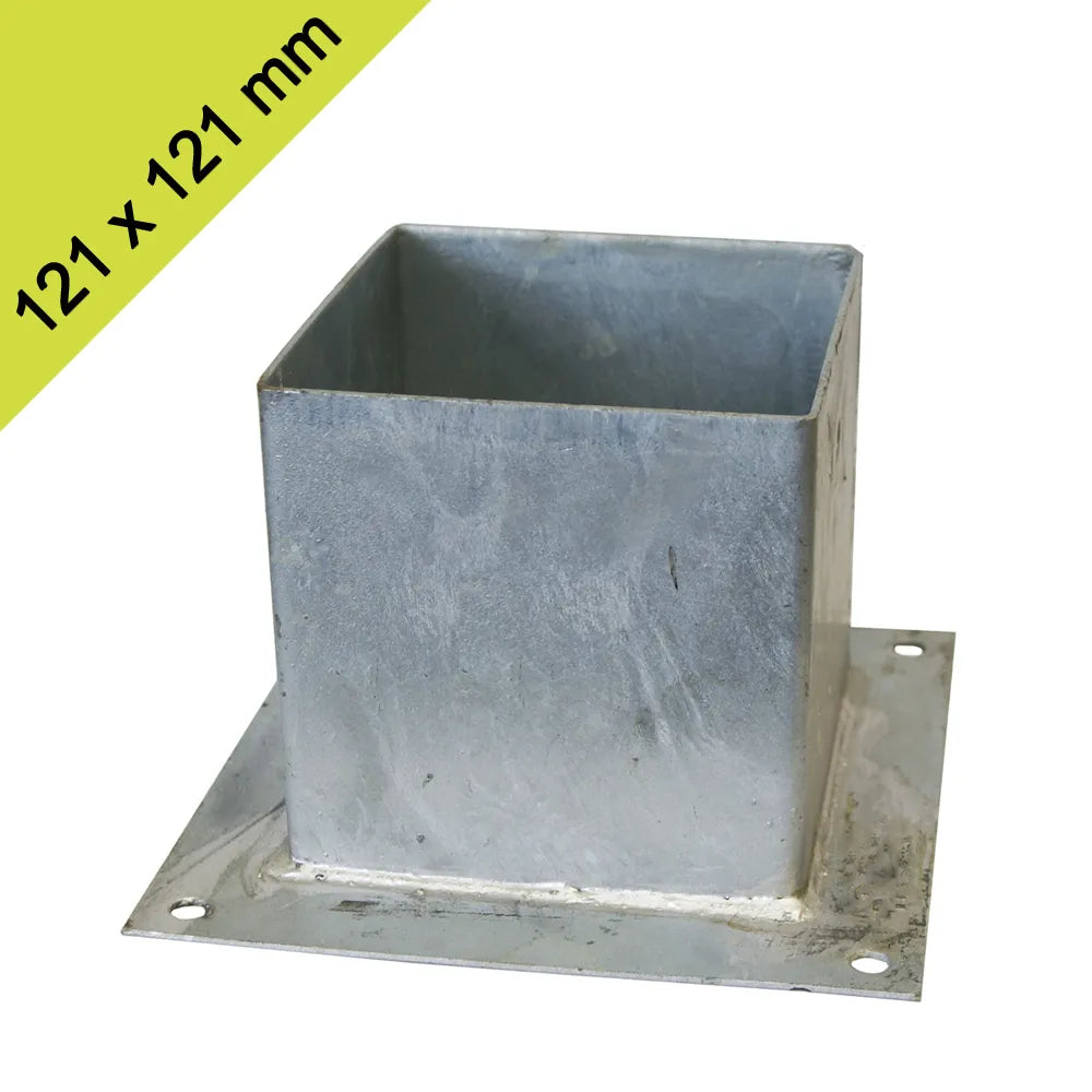 Plaat paalhouder gegalvaniseerd