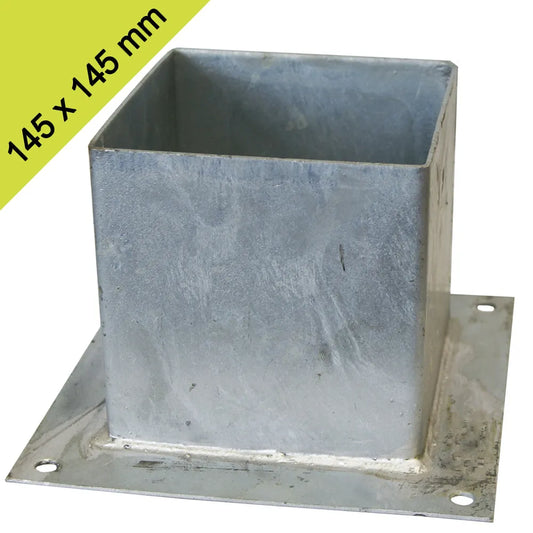 Plaat paalhouder gegalvaniseerd