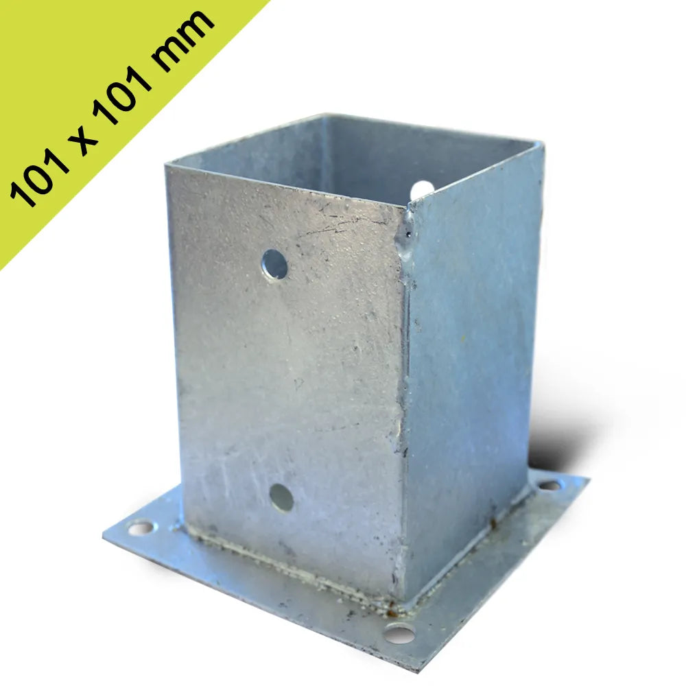 Plaat paalhouder gegalvaniseerd