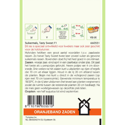 OBZ Suikermais Tasty Sweet F1