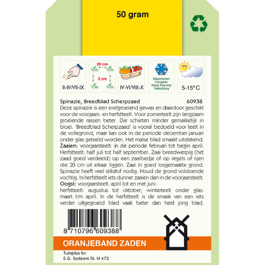 OBZ Spinazie Breedblad Scherpzaad