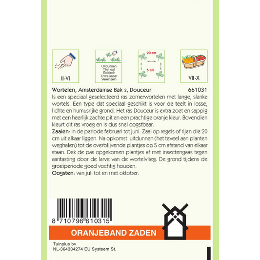 OBZ Zomerwortelen Amsterdamse Bak 2, Douceur