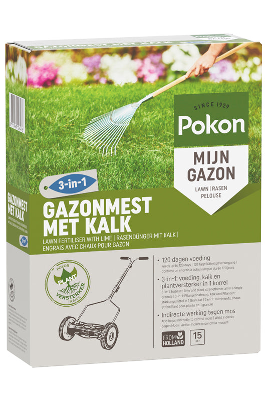 Pokon Gazonmest met kalk 3-in-1