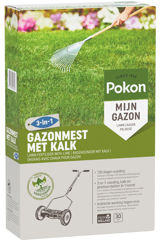 Pokon Gazonmest met kalk 3-in-1