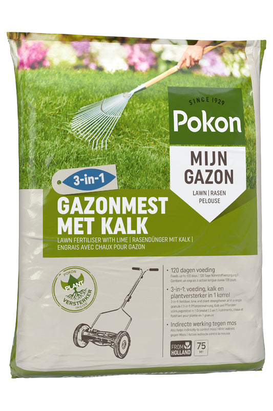 Pokon Gazonmest met kalk 3-in-1