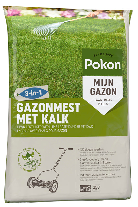 Pokon Gazonmest met kalk 3-in-1