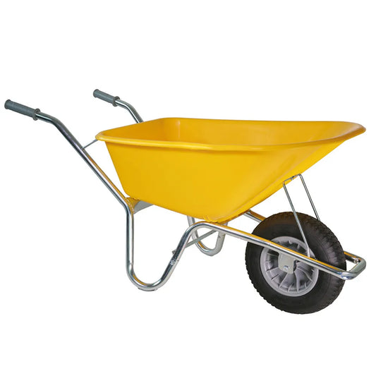 Kruiwagen Bouw 100L Geel