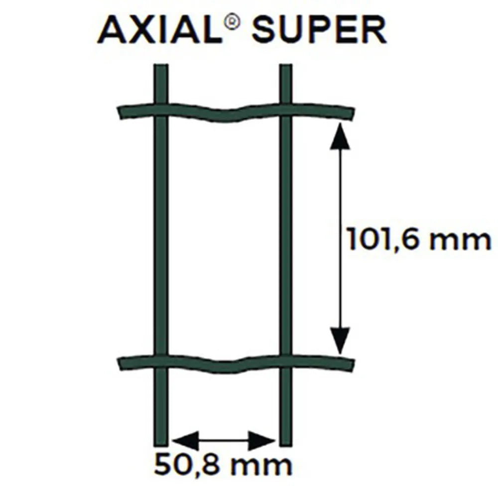 Axial Super tuingaas geplastificeerd