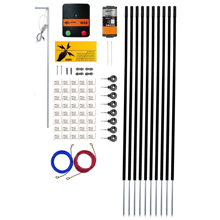 Gallagher Honden en katten tuin kit, complete schrikdraad set voor in de tuin (80 cm)