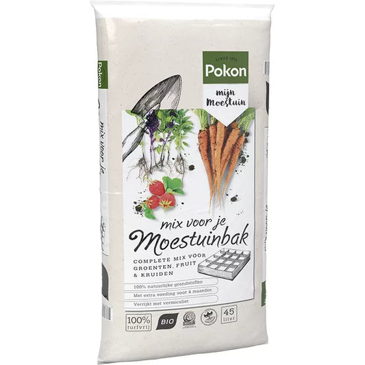 Pokon Bio Mix voor je Moestuinbak Turfvrij 45 liter