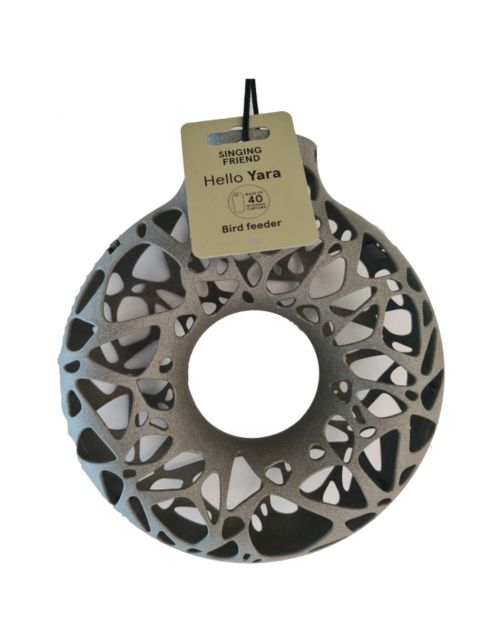 Vetbolhouder YARA kunststof grijs rond