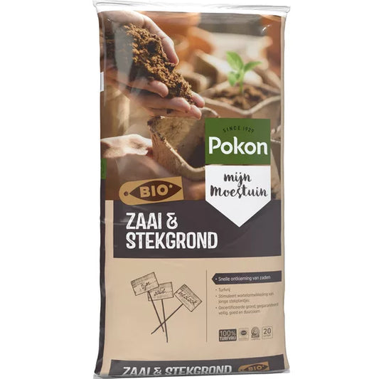 Pokon Bio Zaai en Stekgrond Turfvrij 20 liter