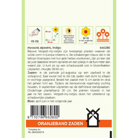 OBZ Myosotis, Vergeet-mij-niet Indigo, blauw