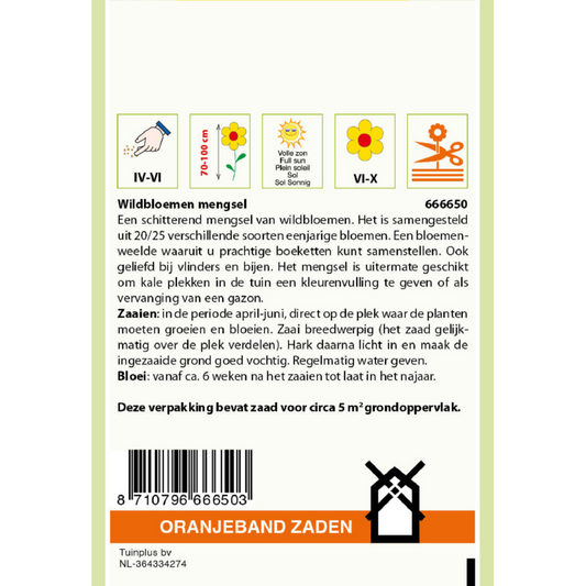 OBZ Wildbloemen mengsel eenjarig - 5 m²