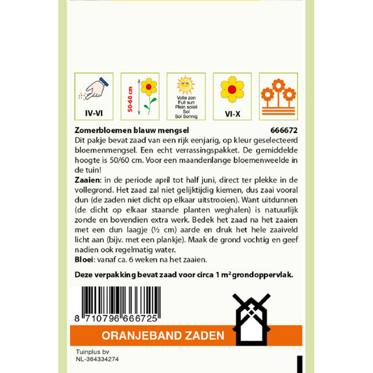 OBZ Zomerbloemen mengsel, blauw