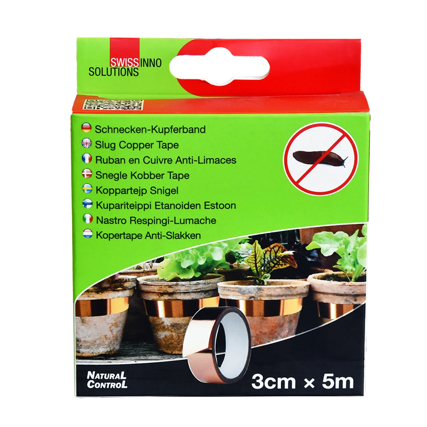Slakken koperband 3cm x 5m